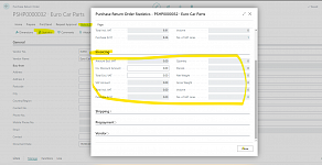 Purchase return orders calculation of price based on Return Qty. to Ship / invoice